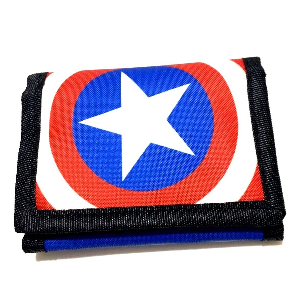 Vintage Captain America Hook and Loop Wallet Marvel
